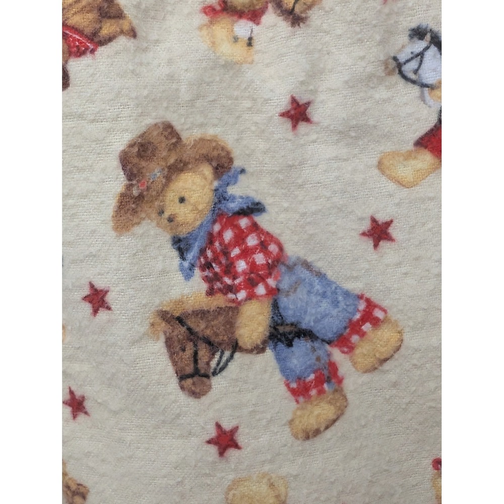 Kid Cowboy‎ blue jean vibe teddyBear  Bathrobe Cream Western Print Robe homemade